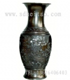 40cm龙瓶（软刻）-正宗龙山黑陶