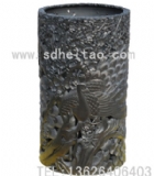 孔雀卷筒-中国黑陶艺术-龙山文化