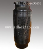 梅兰竹菊花瓶（四君子黑陶瓶）-山东特色文化礼品-济南特色外事礼品-龙山文化
